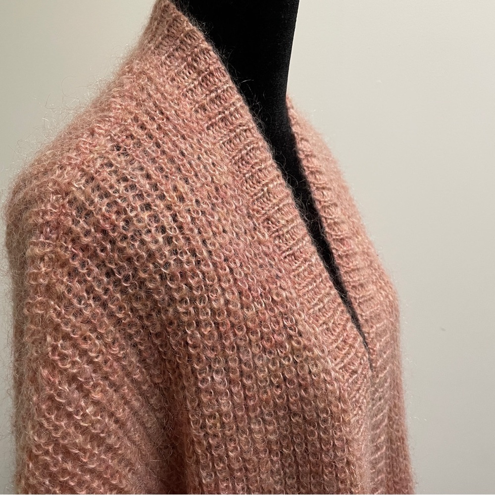 Soft Knit Rose Pink Open-Front Women's Cardigan